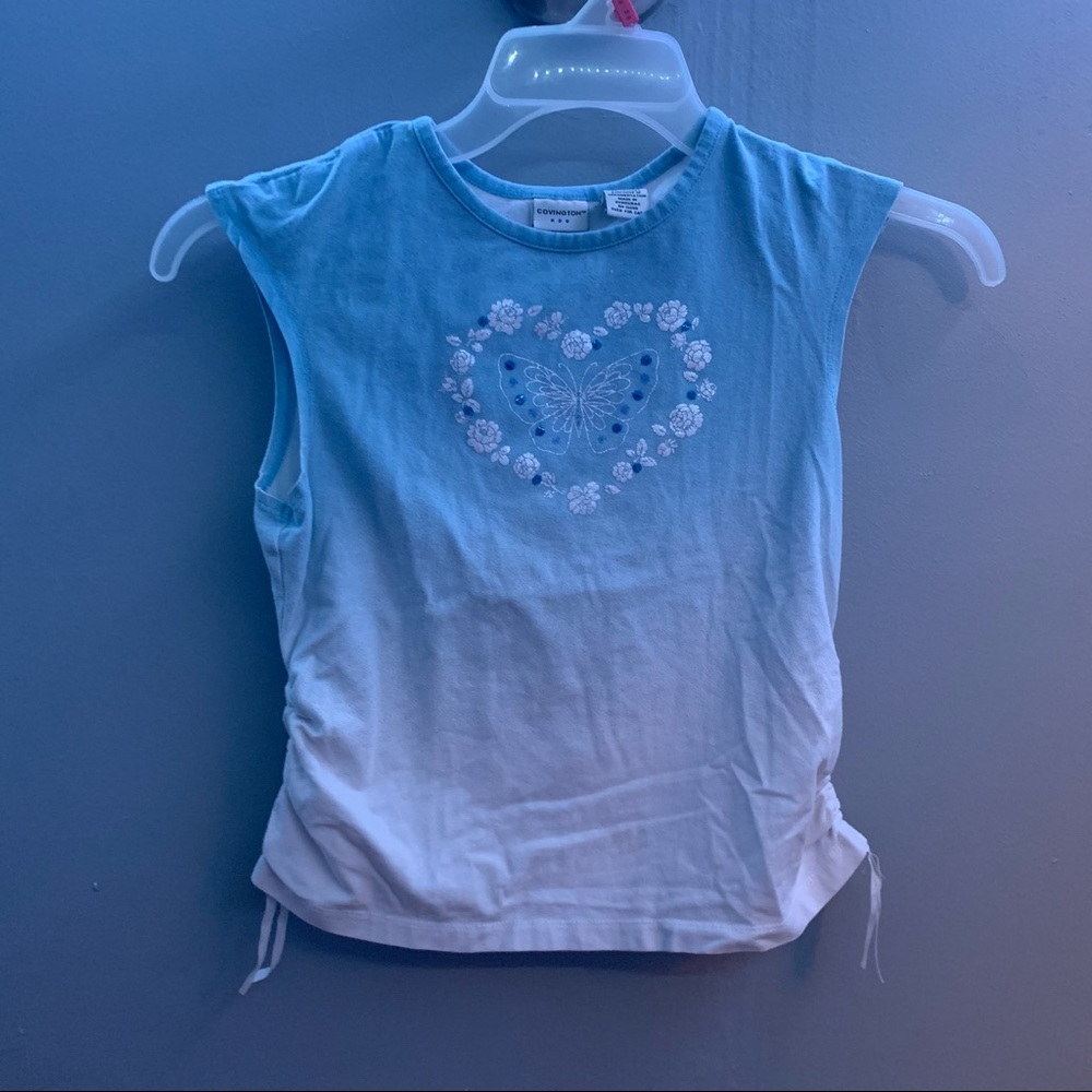 Ombré blue tank top